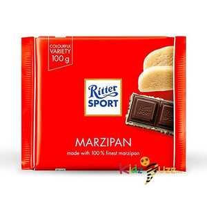 Ritter Sport Dark Chocolate with Marzipan 100g (Pack of 10)