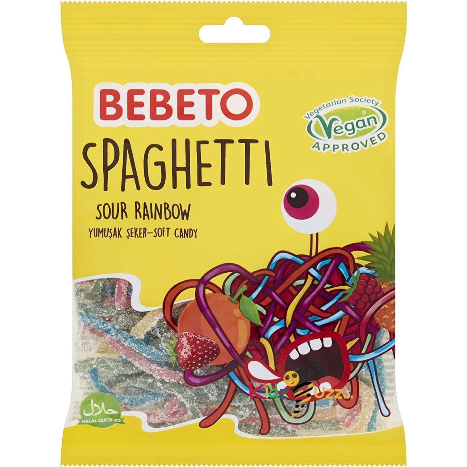 Bebeto Sour Rainbow Spaghetti Sweets - Delicious Vegan Sweets