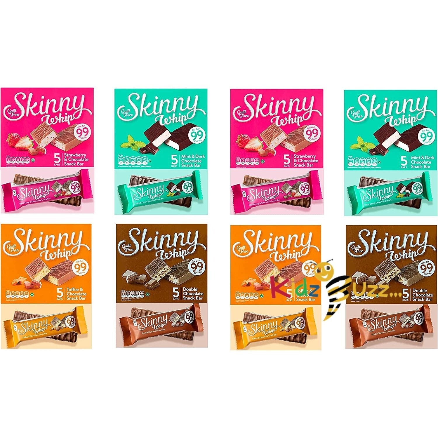 Skinny Whip Bars Various 8 Flavor Collection