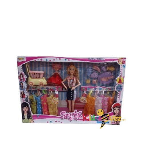 Girl Sparkle Doll For Kids