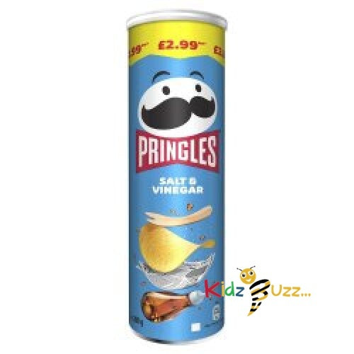 Pringles Salt & Vinegar Crisps 165g X6