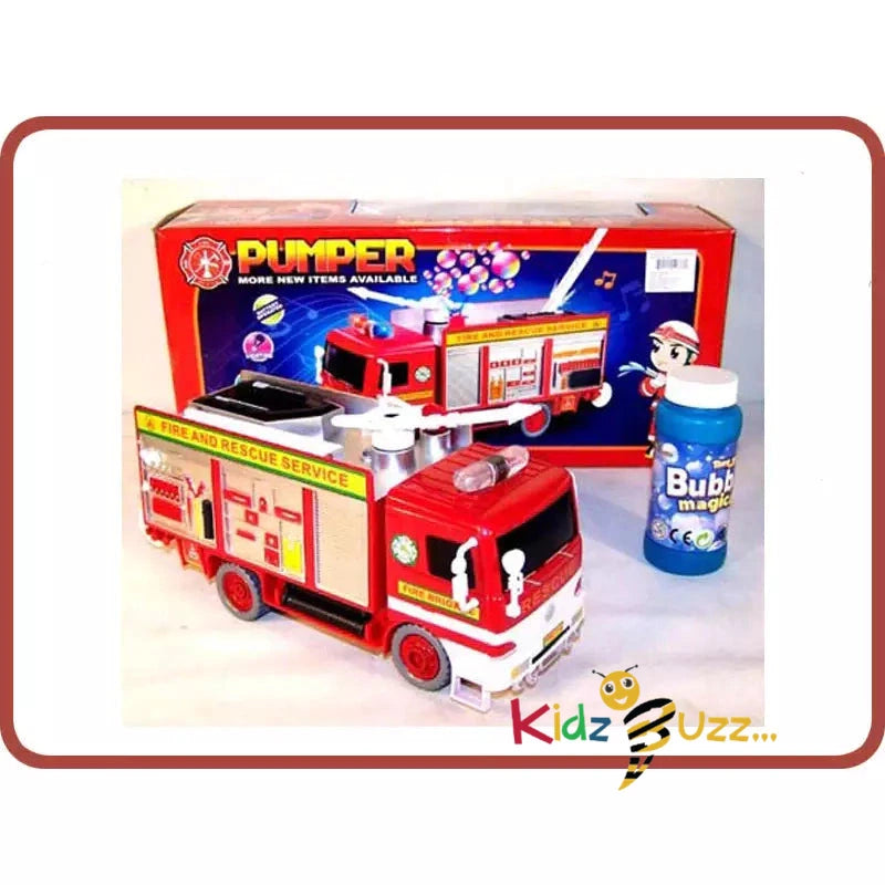 Pumper the Electric Fire Truck with Bubble Water