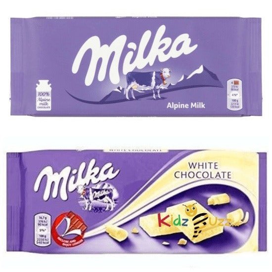 Milka Alpine Milk & Milka White Chocolate