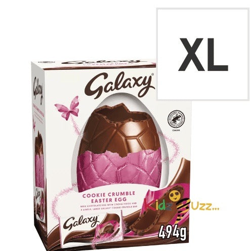 Galaxy Milk Chocolate & Cookie Crumble Giant Easter Egg 494g, Best Gift For Easter