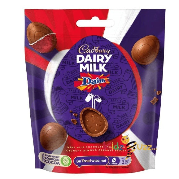 Cadbury Dairy Milk Daim Mini Eggs 77G, (Pack Of 2), Best Gift For
