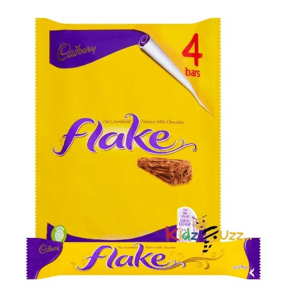 Cadbury Flake Chocolate Bar, 25.6g Pack of 4