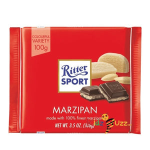 German Ritter Sport Chocolate Marzipan - 5 x 100 g
