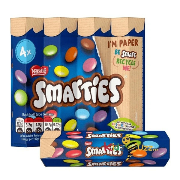 Smarties Milk Chocolate Tube Multipack 34g 4 Pack