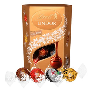 Lindt Lindor Assorted Chocolate Truffles Box - Approx 16 balls, 200g - Chocolate Truffles with a Smooth Melting Filling - Gift Present