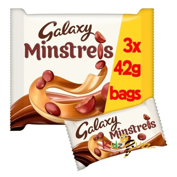 Galaxy Milk Chocolate Minstrels Snack Bag, 42g Pack of 3