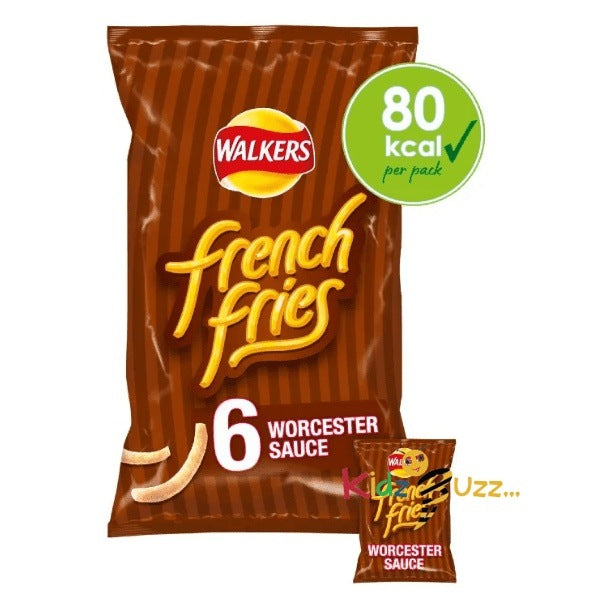 Walkers French Fries Worcester Sauce, 18g Pack of 6