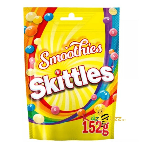 Skittles Vegan Chewy Sweets Smoothie Fruit Flavoured Pouch Bag 152g - kidzbuzzz