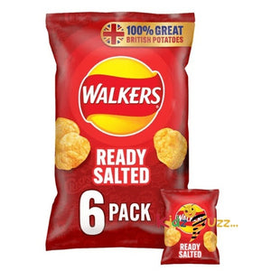 Walkers Ready Salted Multipack Crisps 6x25g