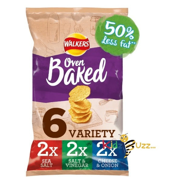 Walkers Baked Variety Multipack Crisps, 22g Pack of 6