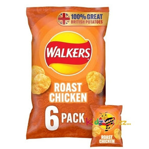Walkers Roast Chicken Multipack Crisps 6x25g