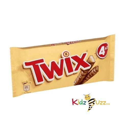 Twix Caramel & Milk Chocolate Fingers Twin Biscuit Snack Bars Multipack 4 x 40g