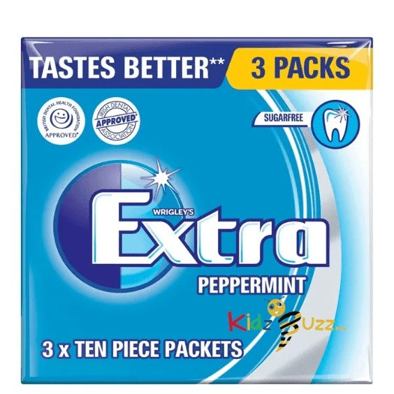 Extra Peppermint Sugarfree Chewing Gum Multipack 3 x 9 Pieces