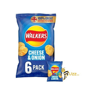 Walkers Cheese & Onion Multipack Crisps 6x25g