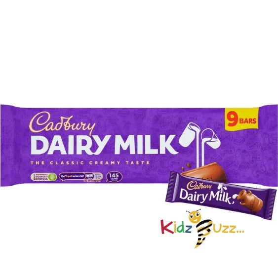 Cadbury Dairy Milk Bars, 27.2g Pack of 9