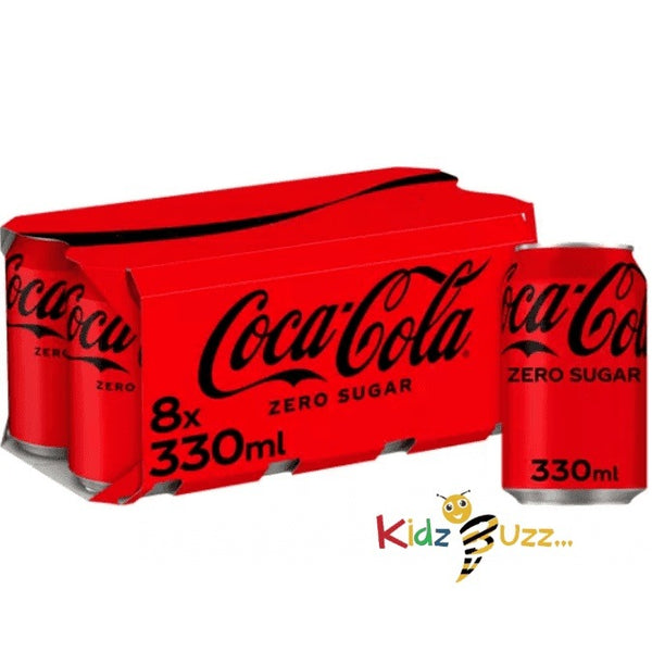Coca-Cola Zero Sugar Cans 8x 330 ML - kidzbuzzz