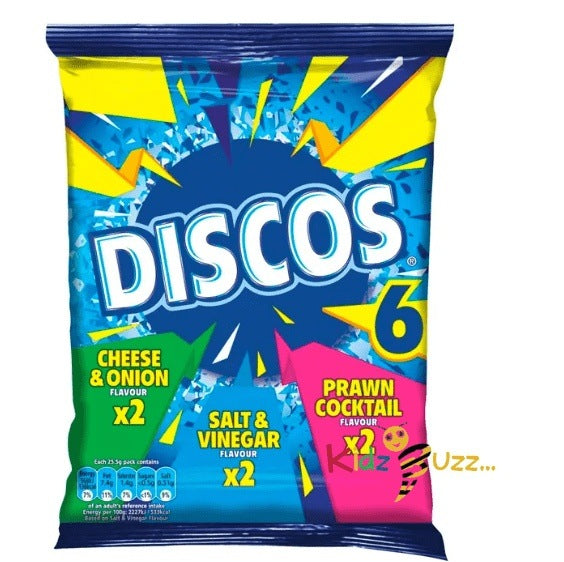 Discos Assorted Crisps, 25.5g Pack of 6