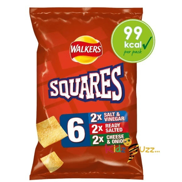Walkers Squares Variety, 22g Pack of 6