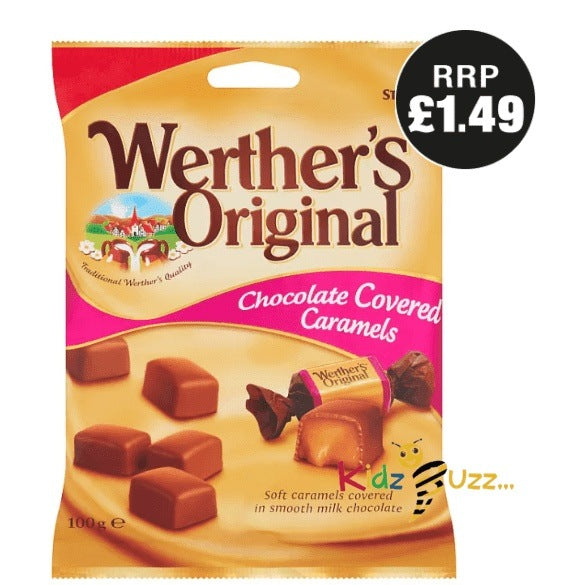Werther's Original Chocolate Covered Caramels, 100g (Pack Of 2) - kidzbuzzz