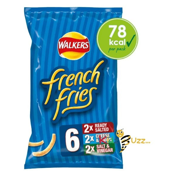 Walkers French Fries Flavour Crispy Potato Snacks 6 x 18g