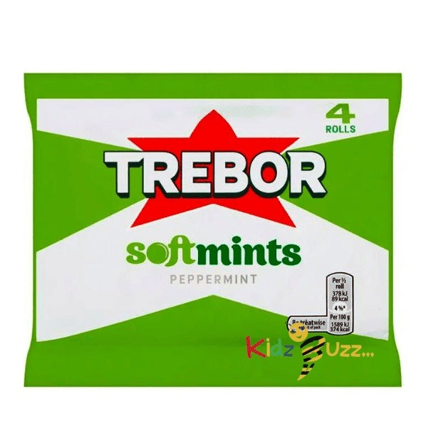 Trebor Softmints Peppermint Mints, 44.9g  (4 Pack) - kidzbuzzz