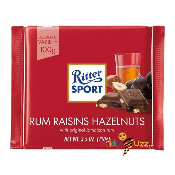 Ritter Sport Rum Raisins Hazelnut 100g