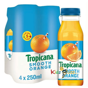 Tropicana Orange Juice Smooth 4 X 250Ml
