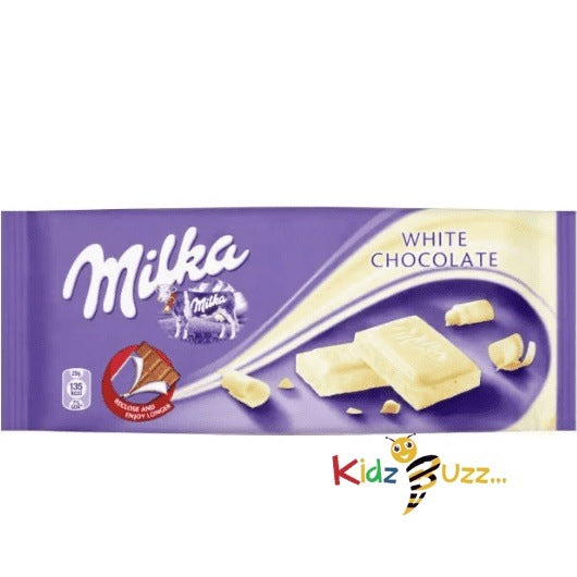 Milka White Chocolate Bar, 100g