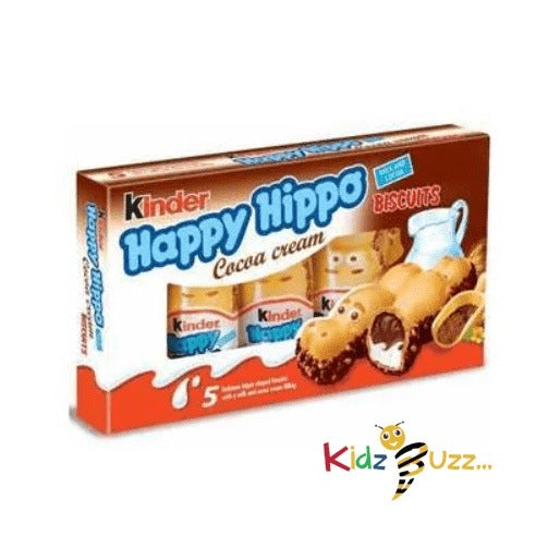 Kinder Happy Hippos Milk & Cocoa Biscuits, 20.7g Pack of 5