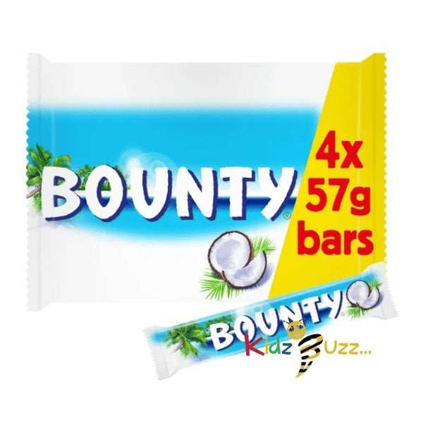 Bounty Coconut & Milk Chocolate Snack Bars Multipack 57g Pack of 4