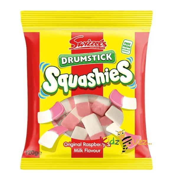 Swizzels Drumstick Squashies Original Raspberry & Milk Flavour, 120g - kidzbuzzz