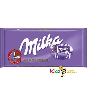 Milka Alpine Milk Chocolate Bar, 90g (Pack Of 5)