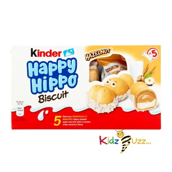 Kinder Happy Hippo Milk & Hazelnut Biscuits, 20.7g Pack of 5