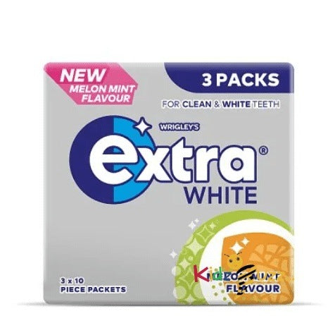 Extra Melon Mint Flavour Sugarfree Chewing Gum Multipack 3 x 10 Pieces