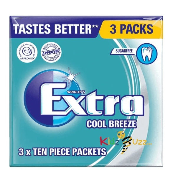 Extra Cool Breeze Sugarfree Chewing Gum Multipack 3 x 9 Pieces