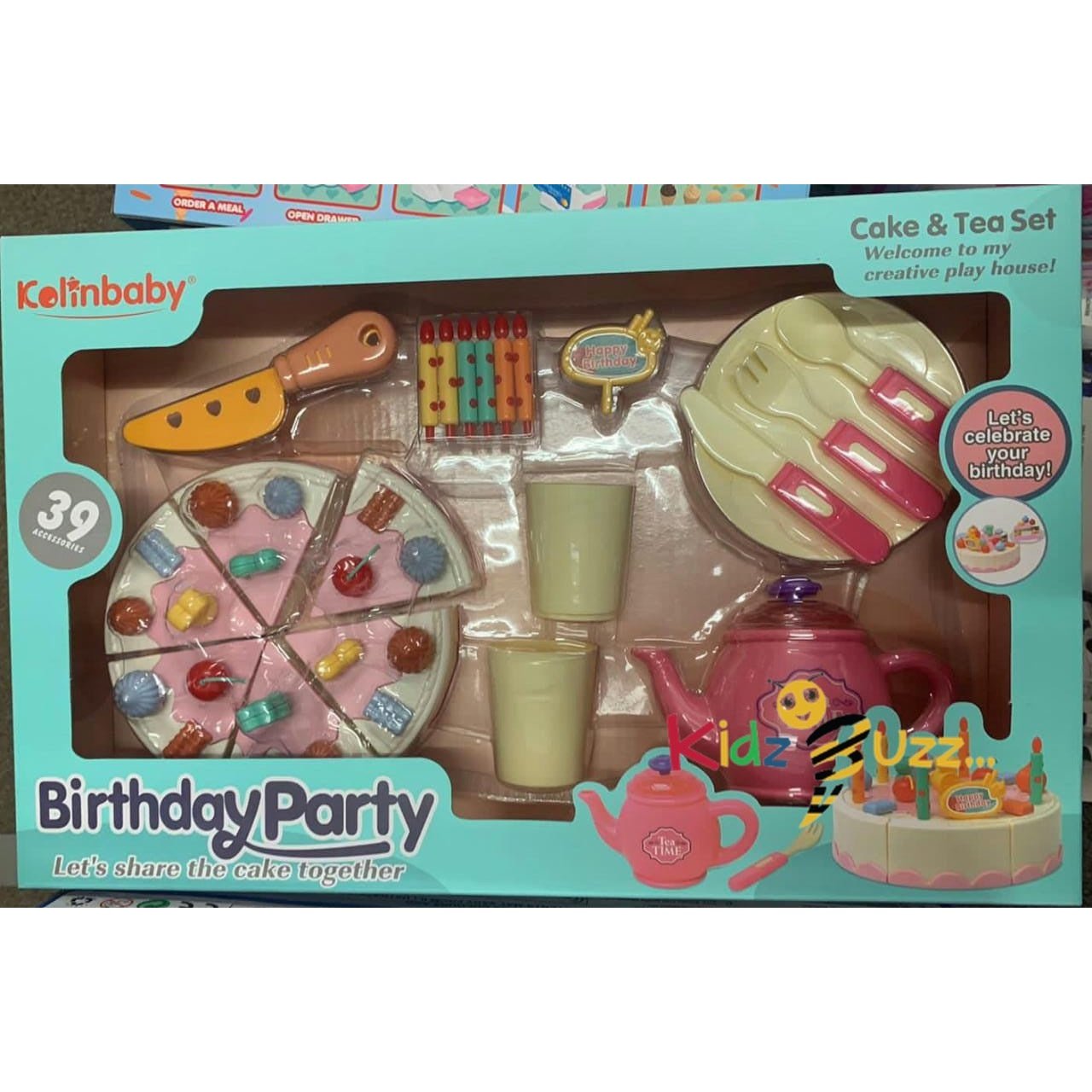 Birthday Party Cake And Tea Play Set Pretend Play Toy