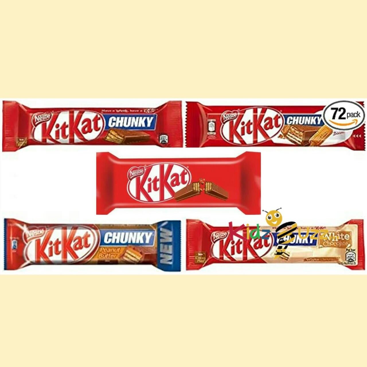 Kitkat Chunky, Chunky White, Peanut Butter, Caramel, Lotus Chocolate Bar Collection Christmas Ideal Present(24) - kidzbuzzz