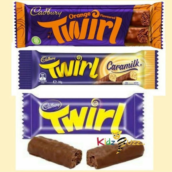 Twirl Bar, Twirl Orange, Twirl Caramel Christmas Ideal Present Favorite Chocolate Collection (24) - kidzbuzzz