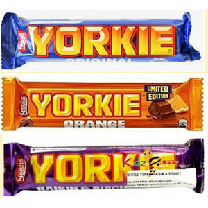 Yorkie Milk & Yorkie Raisin & Biscuit Yorkie Orange Chocolate Random Mix(24)