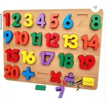 Wooden 3D Numbers