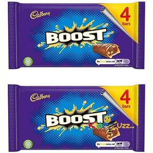 Cadbury Boost Chocolate Bar 4 Bars (Pack of 2) 136g Each
