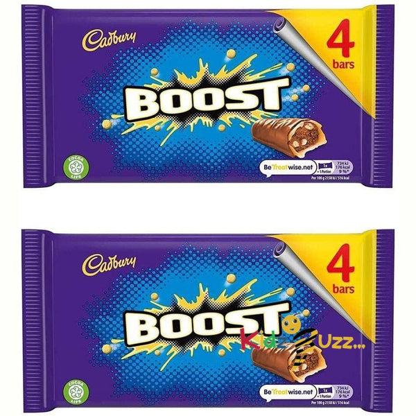 Cadbury Boost Chocolate Bar 4 Bars Pack of 2 136g Each