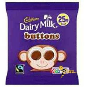 Cadbury Dairy Milk Buttons 25p Chocolate Bag 14.4g Case of 60