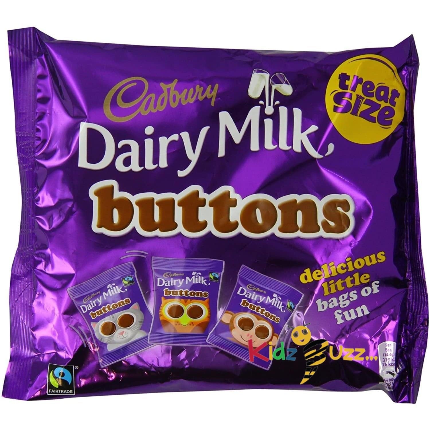 Cadbury Dairy Milk Buttons Chocolate Treatsize Bags, 170g kidzbuzzz