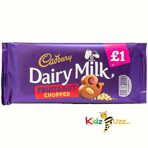 Cadbury Dairy Milk | Fruit & Nut Chopped | 95g Bar | 17 Pack