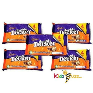 Cadbury Double Decker 4 Bars Multipack Double Filling Bar 149.2g (Pack of 5)